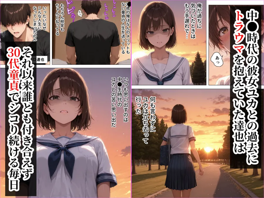 【無料エロ漫画・同人】むちむち人妻になった元カノと同窓会で再会した童貞の濃密H  〜今日は私のカラダ好きに使って〜-1枚目