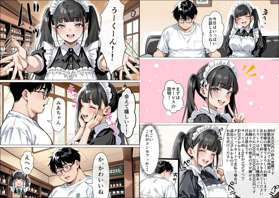 【無料エロ漫画・同人】Ub●rの配達先で推しコンカフェ嬢が彼氏とヤってた話-8枚目