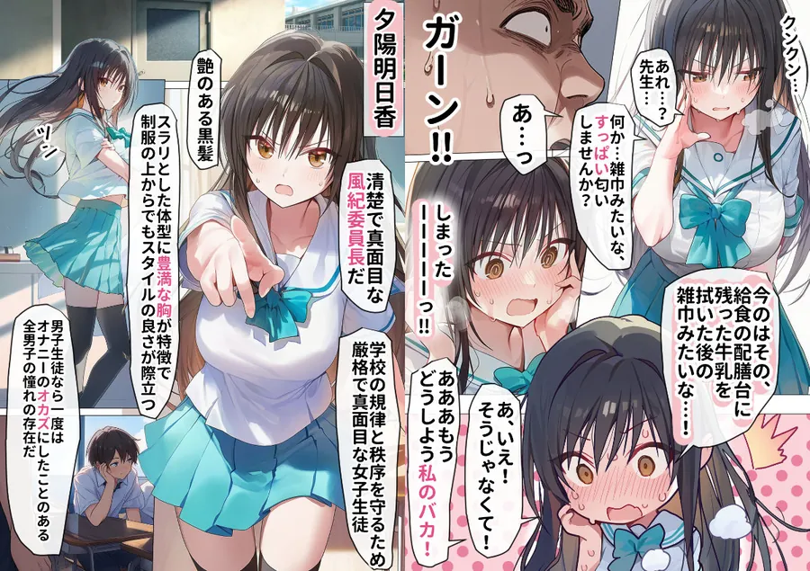 【無料エロ漫画・同人】催淫ノート 男子達がオカズにしている風紀委員長を寝取ってみた-1枚目