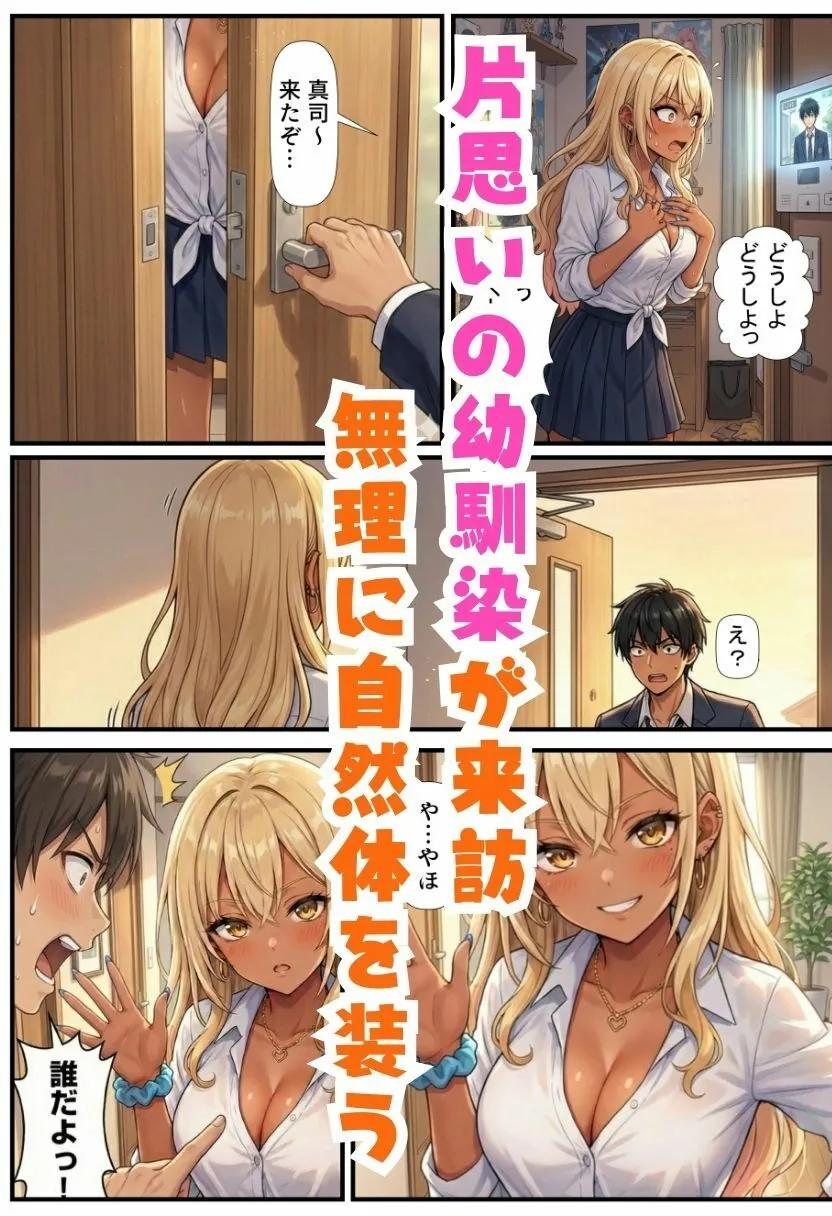 【無料エロ漫画・同人】TS巨乳黒ギャルになったオレ 幼馴染のわからせセックスでメス堕ち-4枚目