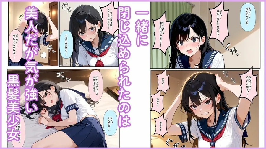 【無料エロ漫画・同人】SEXしないと出られない部屋  〜星野美麗編〜-2枚目