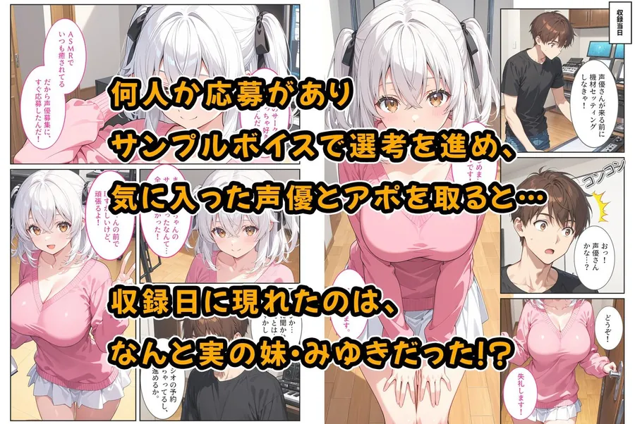 【無料エロ漫画・同人】エロゲ声優志望の爆乳妹が兄の実演セックス指導でガチ恋する話。-2枚目