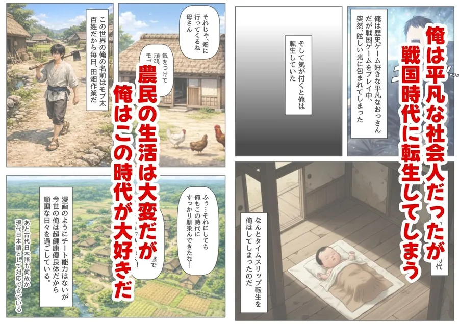 【無料エロ漫画・同人】《処女穴開け儀式》戦国時代の農村に俺が転生したら、エロすぎた史実の話2-1枚目