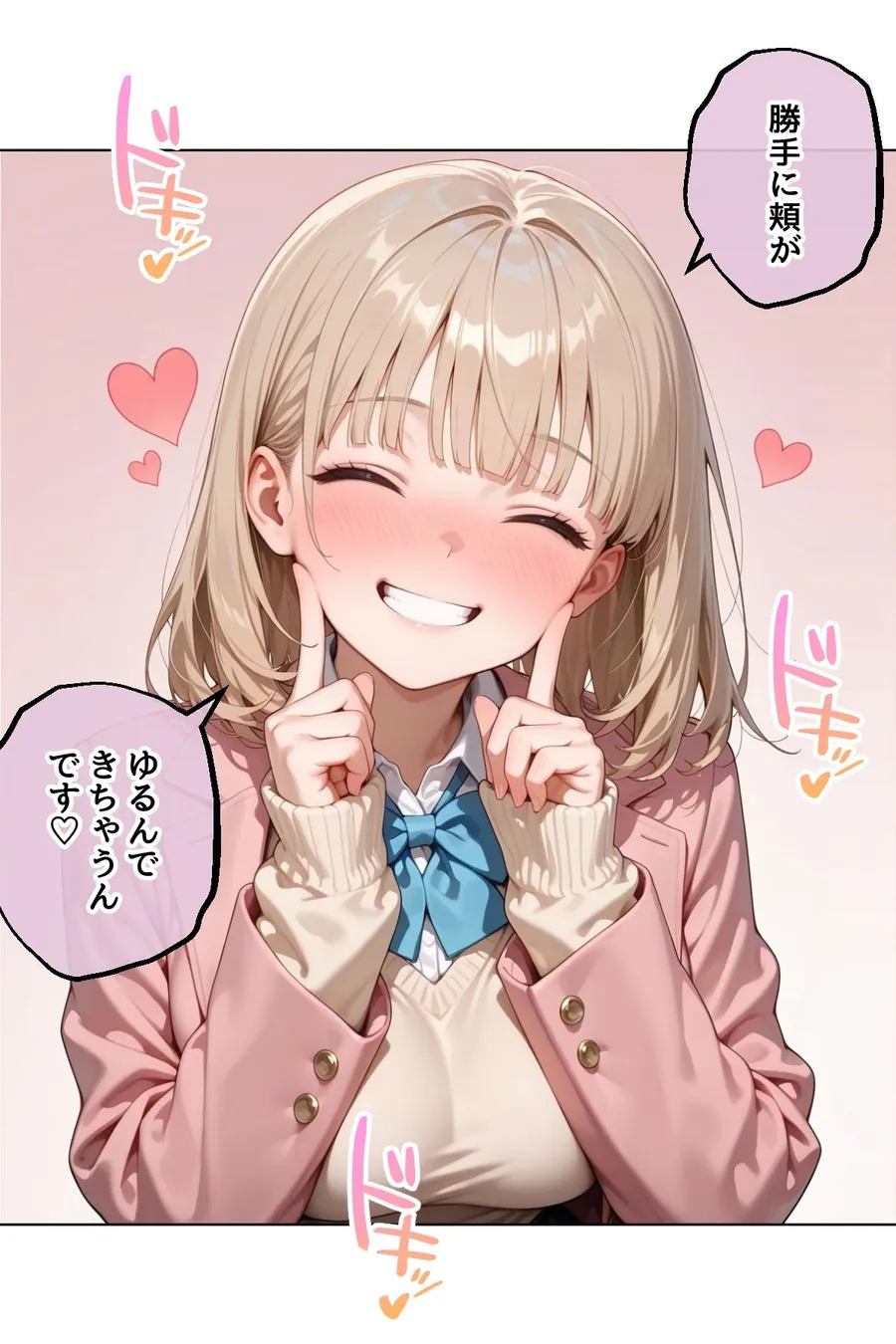 【無料エロ漫画・同人】笑顔が可愛い巨乳の後輩彼女と、めちゃくちゃS◯Xする-1枚目