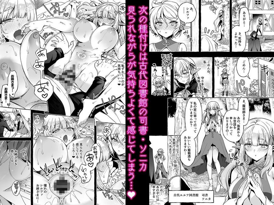 【無料エロ漫画・同人】淫紋魔術師のエルフハーレム-2枚目