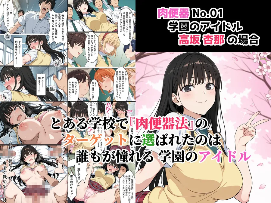 【無料エロ漫画・同人】肉便器法の成立した世界で〜校内の好きな美少女を選んで肉便器にできる世界〜-1枚目