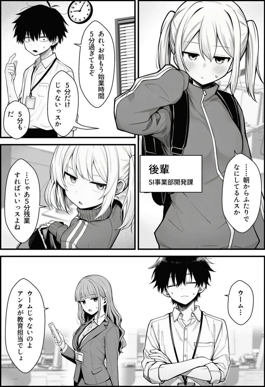 【無料エロ漫画・同人】やる気のないZ世代後輩を着替＆催●アプリでこらしめる話-4枚目