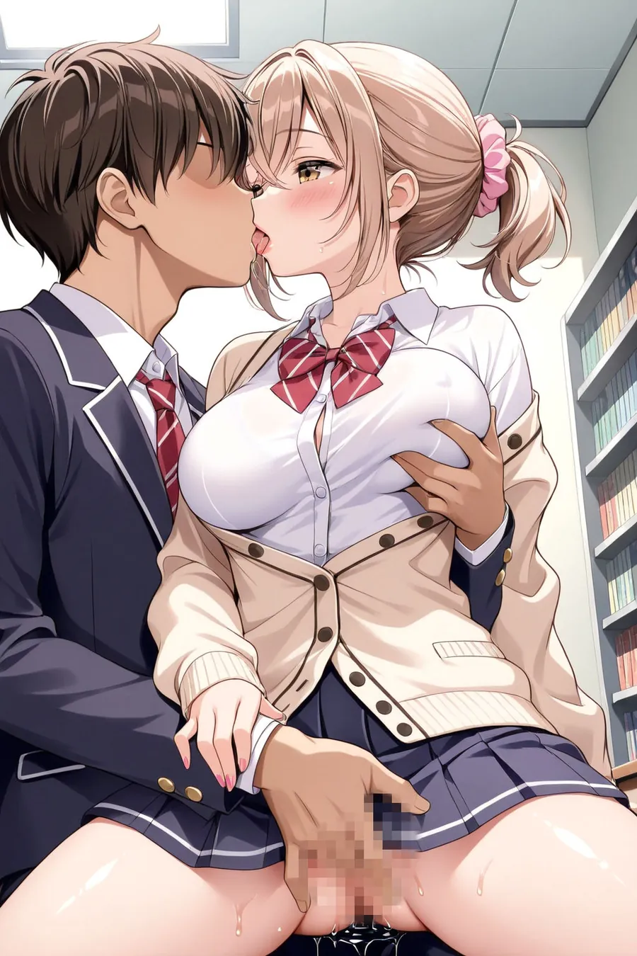 【無料エロ漫画・同人】つきあっている女の子が思った以上にHでした。-8枚目