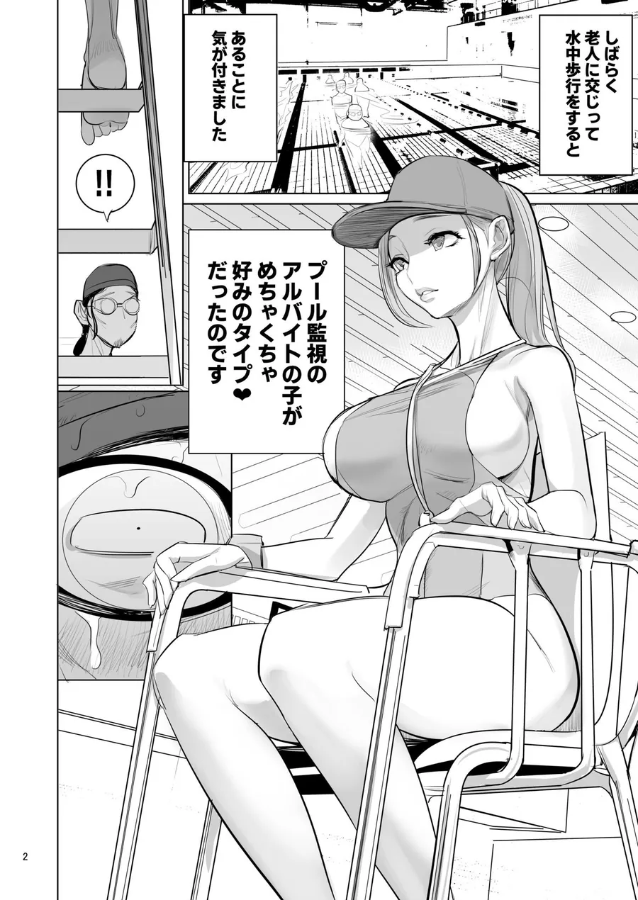 【無料エロ漫画・同人】プール監視のアルバイト-1枚目