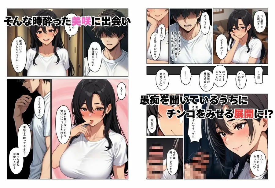 【無料エロ漫画・同人】隣室の欲求不満妻たち  清楚妻とギャル姉妹を孕ませるまで-3枚目