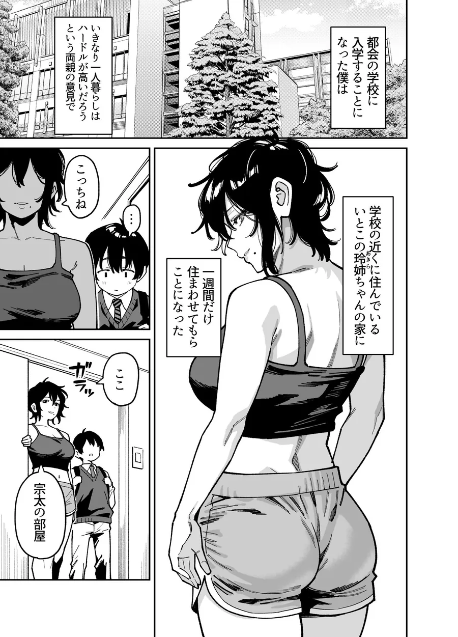 【無料エロ漫画・同人】いとこの姉ちゃんのおっぱいもんだらえっちすることになった話。-1枚目